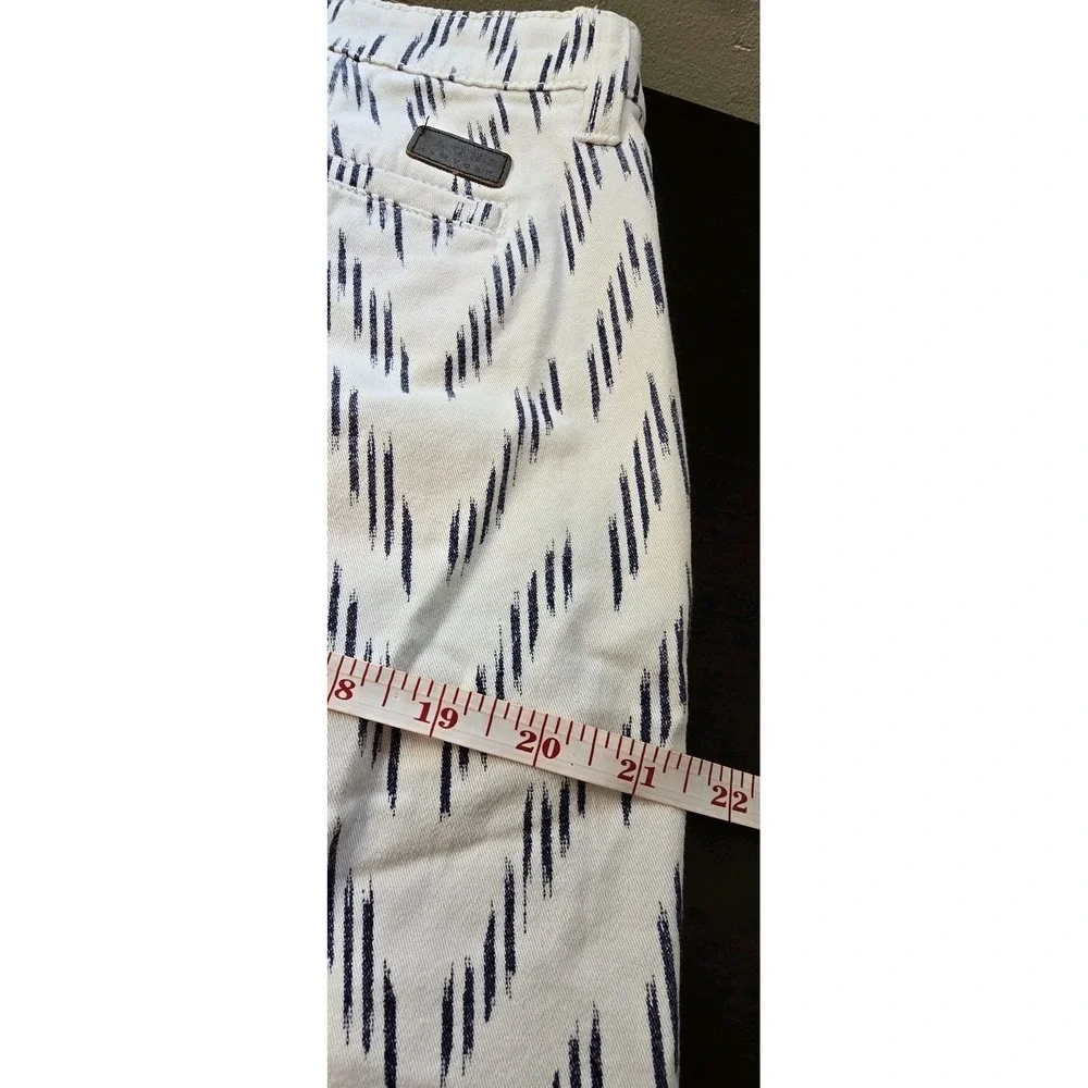 JACHS NY Men's White & Navy‎ Zigzag Chino Shorts Cotton Stretch Casual Preppy 32